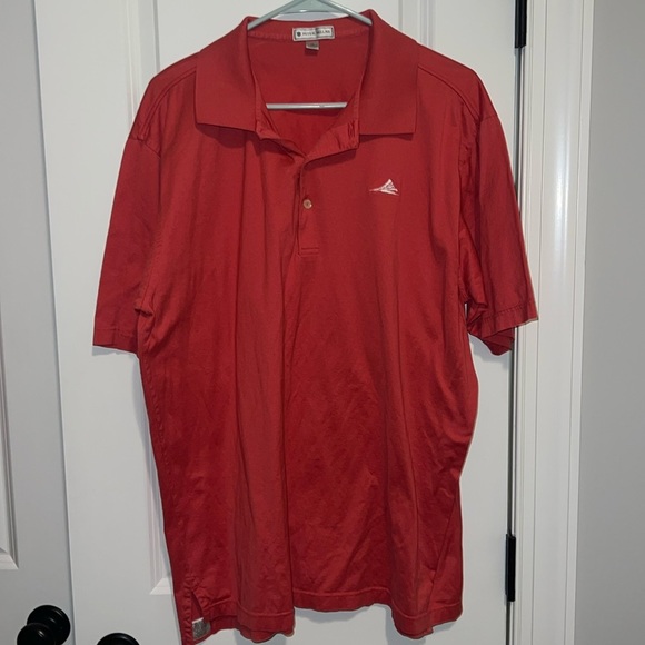 Peter Miller Size XL 100% Coral Polo Short sleeve Shirt Super soft Preppy - Picture 1 of 7
